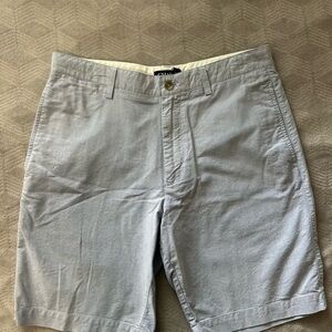 Chaps Light Blue Flat Front Shorts Casual Style